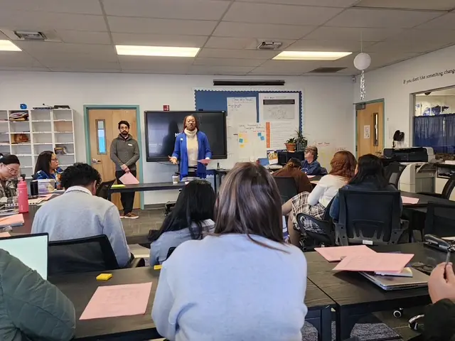 Cherelle Williams Espinoza leading a professional development workshop for educators in a classroom